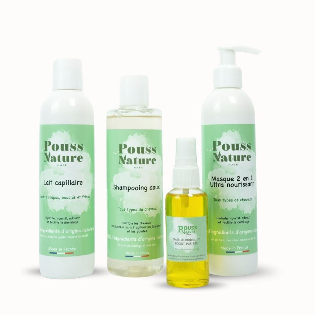 Soin hydratation & pousse – cheveux crépus, bouclés et frisés