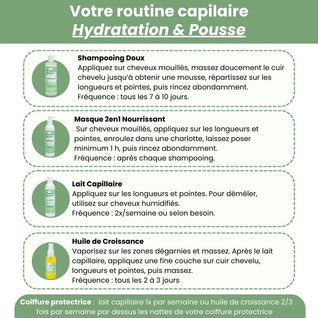 Soin hydratation & pousse – cheveux crépus, bouclés et frisés